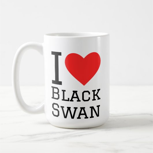 Ich liebe schwarzen Schwan Kaffeetasse (Links)