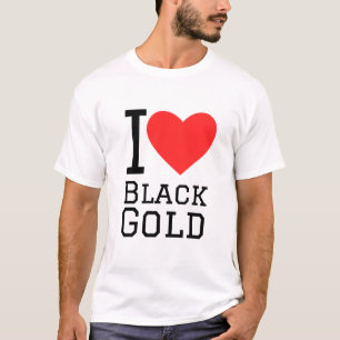 Ich Liebe schwarzes Gold T-Shirt