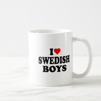 Ich liebe schwedische Jungen Ich Herz schwedische Kaffeetasse