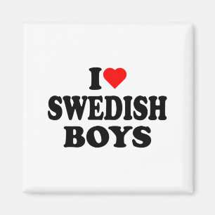 Ich liebe schwedische Jungen Ich Herz schwedische Magnet