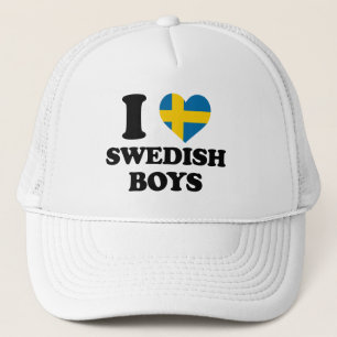 Ich liebe schwedische Jungen Truckerkappe
