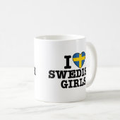 Ich Liebe Schwedische Mädchen Kaffeetasse (VorderseiteRechts)