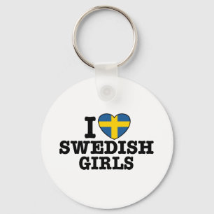 Ich Liebe Schwedische Mädchen Schlüsselanhänger