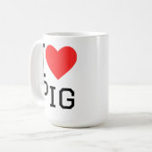 Ich liebe Schwein Kaffeetasse (Vorderseite Links)