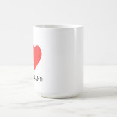 Ich liebe Schweiz Quadrat-Aufkleber Kaffeetasse (Mittel)