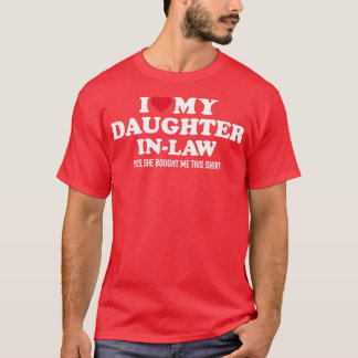Ich liebe Schwiegertochter für Schwiegervater T-Shirt