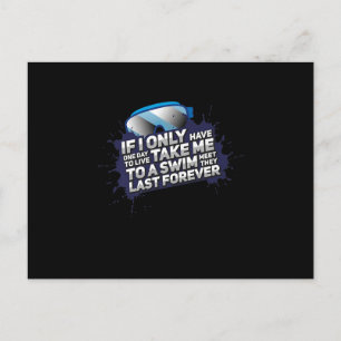 Ich Liebe Schwimmen bringt mich zu einem Schwimmen Postkarte