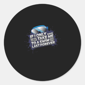 Ich Liebe Schwimmen bringt mich zu einem Schwimmen Runder Aufkleber