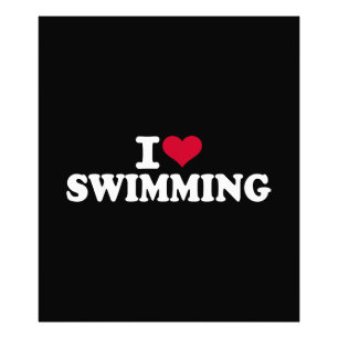 Ich liebe Schwimmen Fotodruck