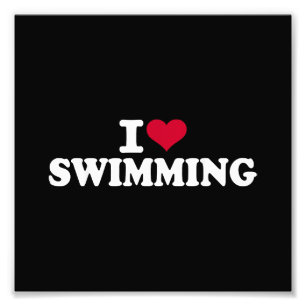 Ich liebe Schwimmen Fotodruck