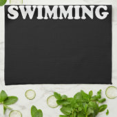 Ich liebe Schwimmen Geschirrtuch (Gefaltet)