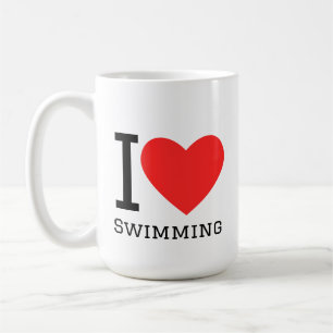 Ich liebe Schwimmen Kaffeetasse