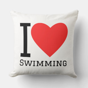 Ich liebe Schwimmen Kissen