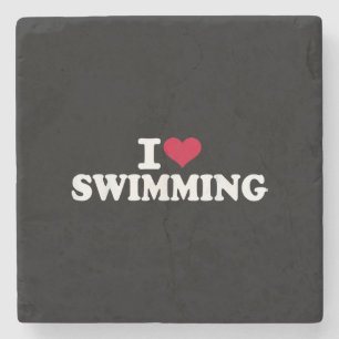 Ich liebe Schwimmen Steinuntersetzer