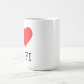 Ich liebe Science-Fiction Kaffeetasse (Mittel)