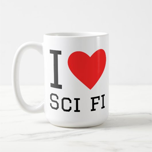 Ich liebe Science-Fiction Kaffeetasse (Links)