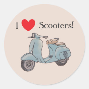 Ich Liebe Scooters! Aufkleber