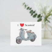 Ich Liebe Scooters! Postkarte (Stehend Vorderseite)