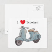Ich Liebe Scooters! Postkarte (Vorne/Hinten)