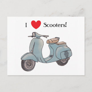 Ich Liebe Scooters! Postkarte