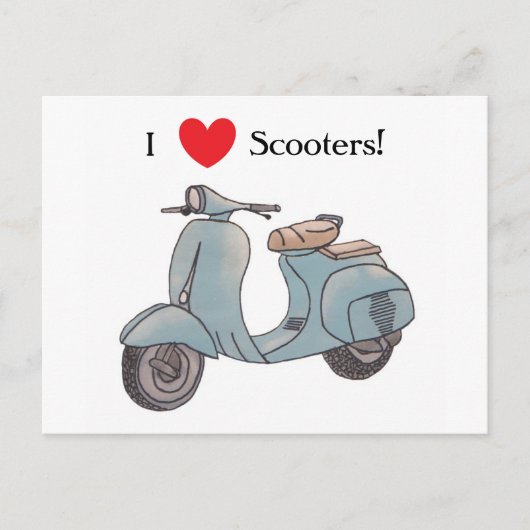 Ich Liebe Scooters! Postkarte (Vorderseite)
