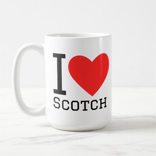 Ich liebe Scotch Kaffeetasse (Links)