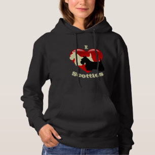 Ich liebe Scottish Terrier, Schwarz & Wheaten Hoodie