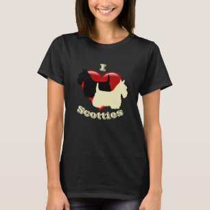 Ich liebe Scottish Terrier, Schwarz & Wheaten T-Shirt