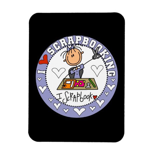 Ich liebe Scrapbooking Magnet (Vertikal)