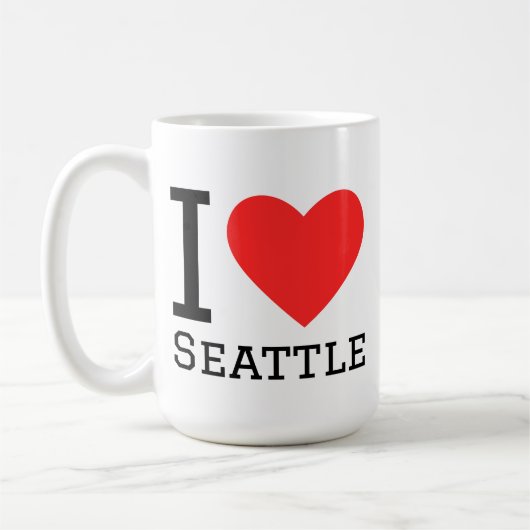 Ich liebe Seattle Kaffeetasse (Links)