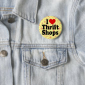 Ich liebe Second-Hand-Läden Button (Beispiel)