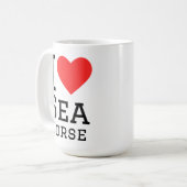 Ich liebe Seepferdchen Kaffeetasse (Vorderseite Links)
