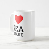 Ich liebe Seeschlange Kaffeetasse (Vorderseite Links)