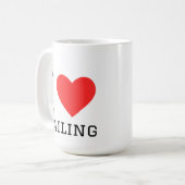 Ich liebe Segeln Kaffeetasse (Vorderseite Links)