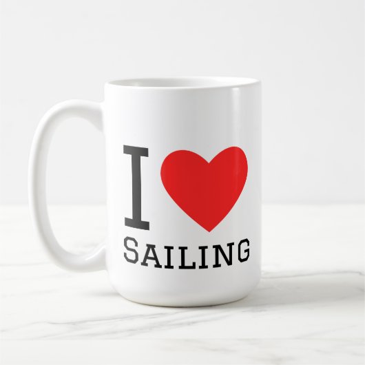 Ich liebe Segeln Kaffeetasse (Links)