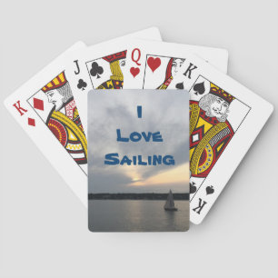 Ich liebe Segeln Spielkarten