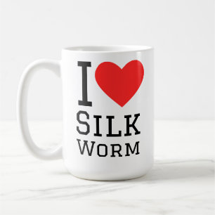 Ich liebe Seidenwurm Kaffeetasse