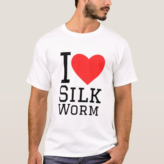 Ich Liebe Seidenwurm T-Shirt (Vorderseite)