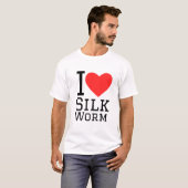 Ich Liebe Seidenwurm T-Shirt (Vorne ganz)