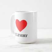 Ich liebe Seilbahn Kaffeetasse (Vorderseite Links)