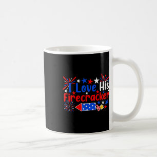 Ich liebe sein feuriges lustiges 4. Juli-Feuerwerk Kaffeetasse