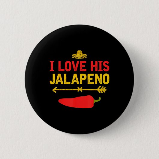 Ich Liebe sein Jalapeno Matching Couple Cinco De M Button (Vorderseite)