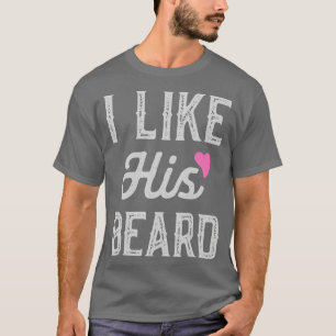 Ich Liebe seine Bart Funny Compliment Paare Match T-Shirt