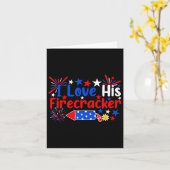 Ich Liebe seine Firecracker Funny 4. Juli Feuerwer Karte (Gelbe Blume)