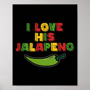 Ich Liebe Seine Jalapeno I Liebe Ihr Tacos Funny C Poster