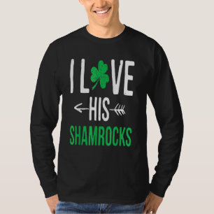 Ich Liebe seine Kleeblätter St. Patrick's Day Paar T-Shirt