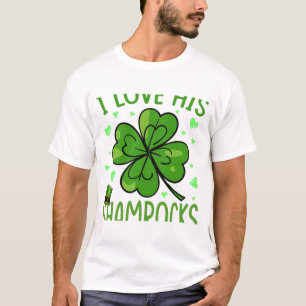 Ich Liebe seine Kleeblätter St. Patrick's Day T-Shirt