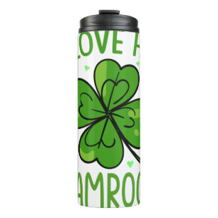 Ich Liebe seine Kleeblätter St. Patrick's Day Thermosbecher