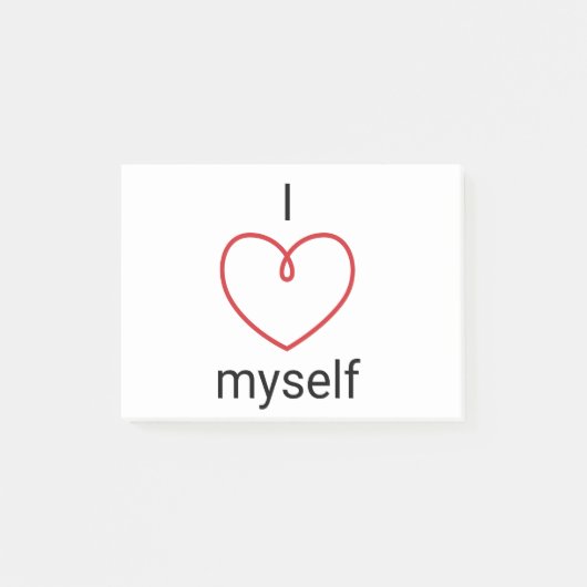 Ich Liebe selbst Design Post-it Klebezettel (Vorderseite)