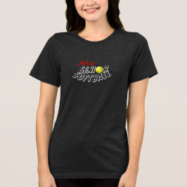 Ich liebe Senior-Softball-T-Shirt Tri-Blend Shirt